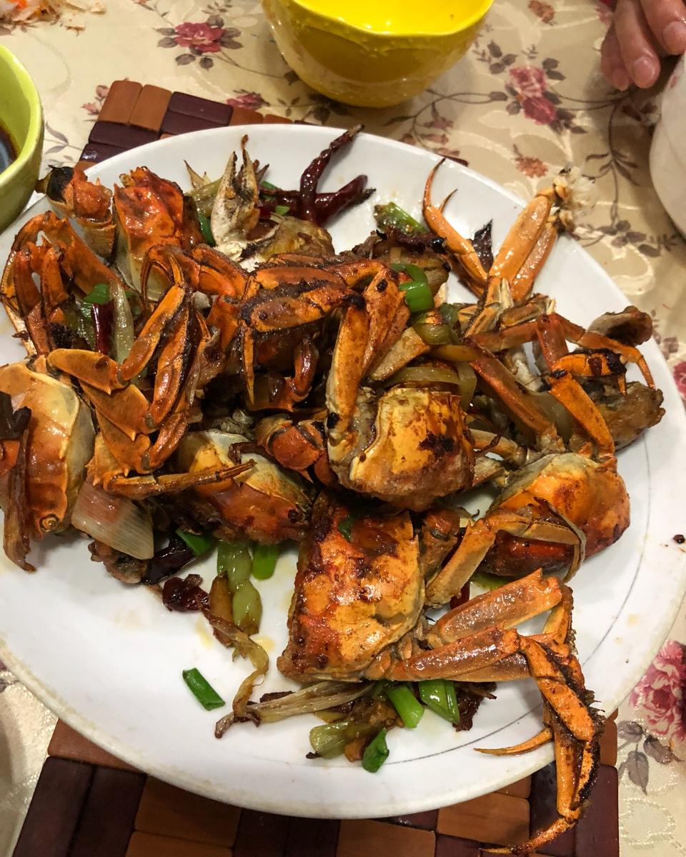 葱姜炒梭子蟹（very easy）