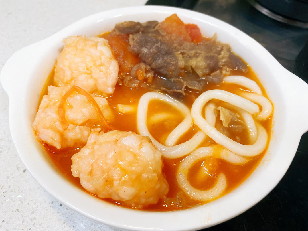 番茄肥牛乌冬面