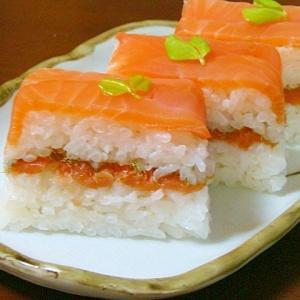 三文鱼 箱押寿司 ～ 押し寿司 / 箱寿司的做法
