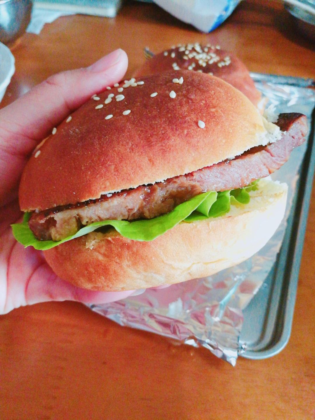 肯德基早餐汉堡轻松在家做 ---『玉米鸡肉汉堡包』