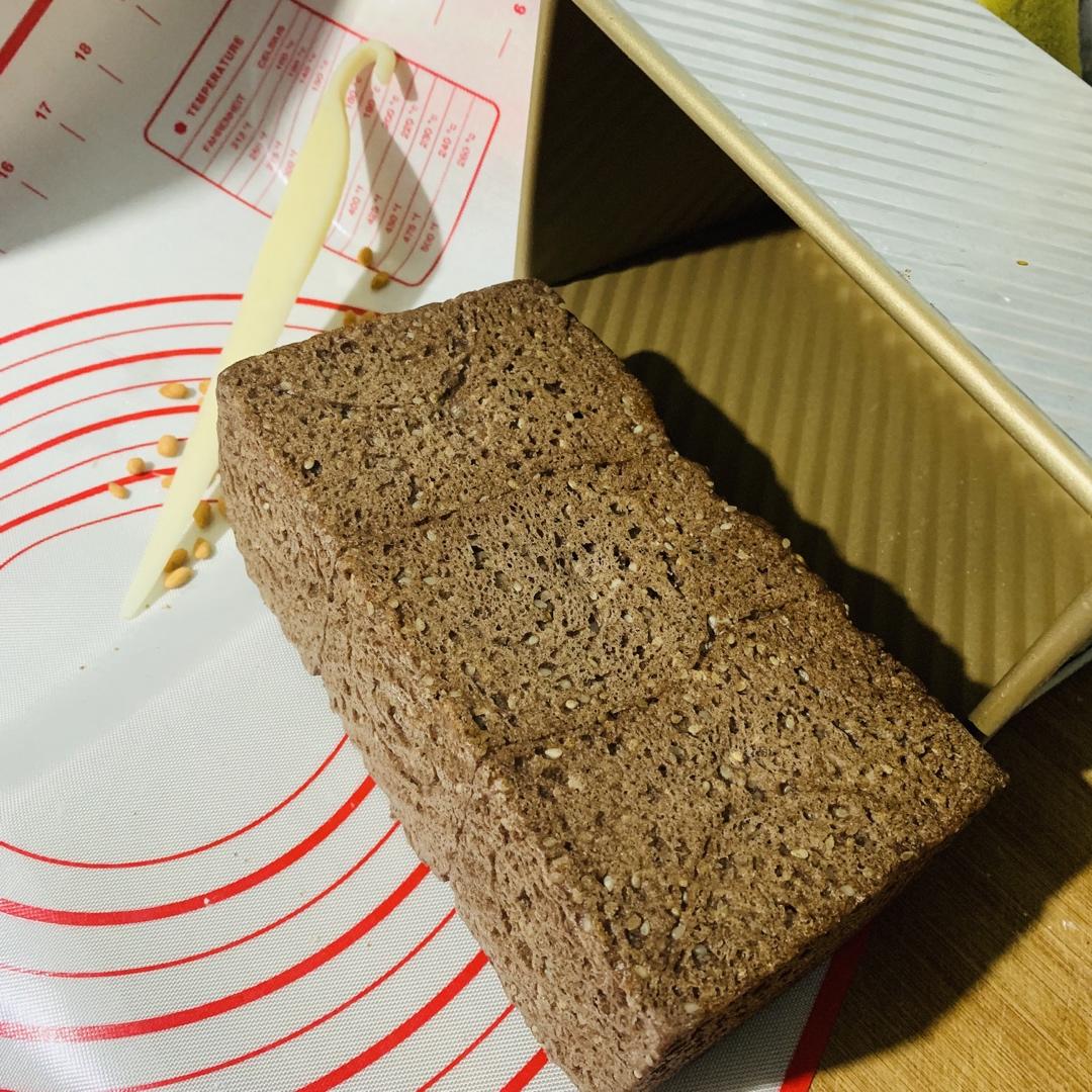 双种芝麻全麦吐司 100%全麦 烫种+波兰种