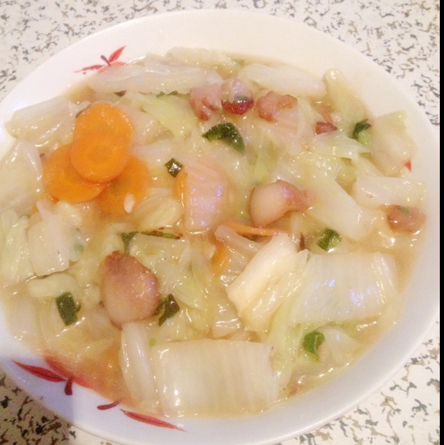 五花肉炒大白菜