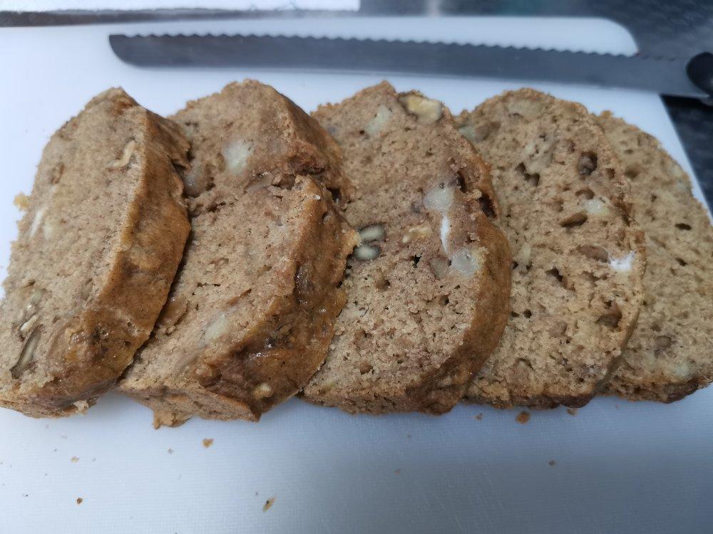 100%全谷物香蕉快手面包丨健康·烘焙