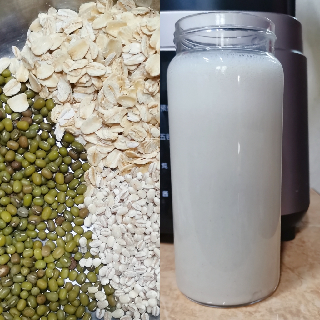 绿豆薏仁燕麦奶的做法