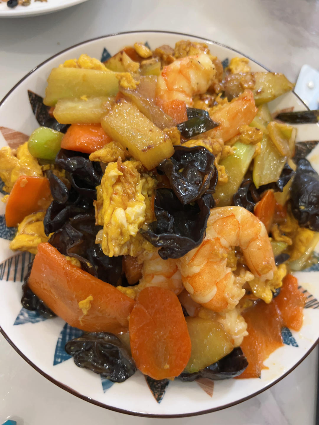 虾仁炒杂锦   什锦虾仁   黄瓜炒虾仁