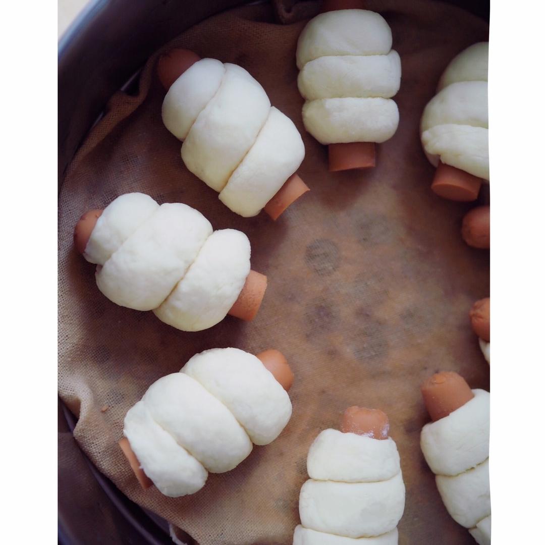 快手火腿卷～一次发酵