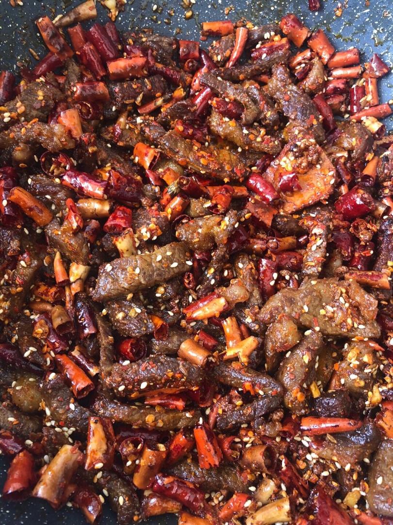 自制麻辣牛肉干，下酒或小零食