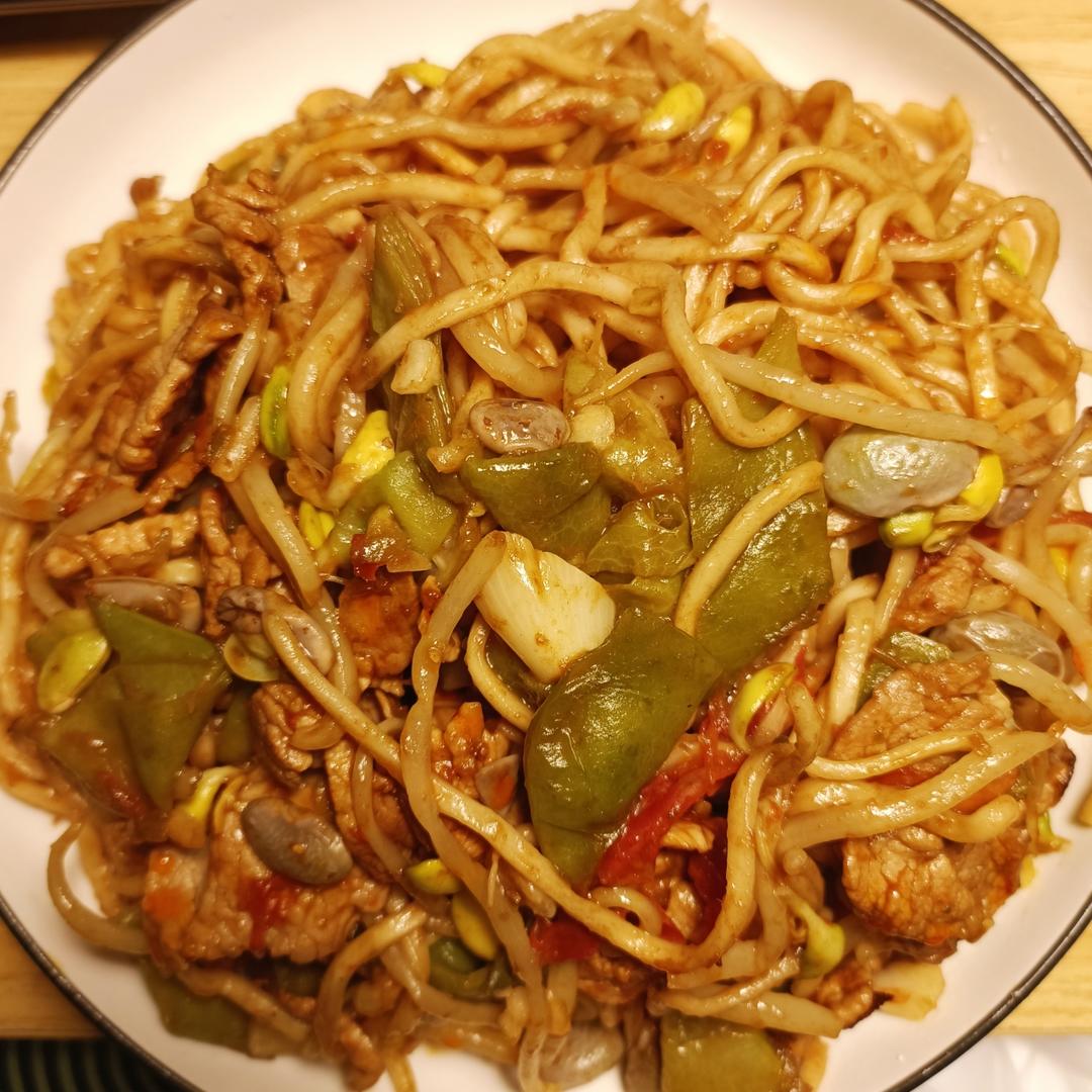地道老北京扁豆焖面 豆角焖面 太好吃小心吃撑哦