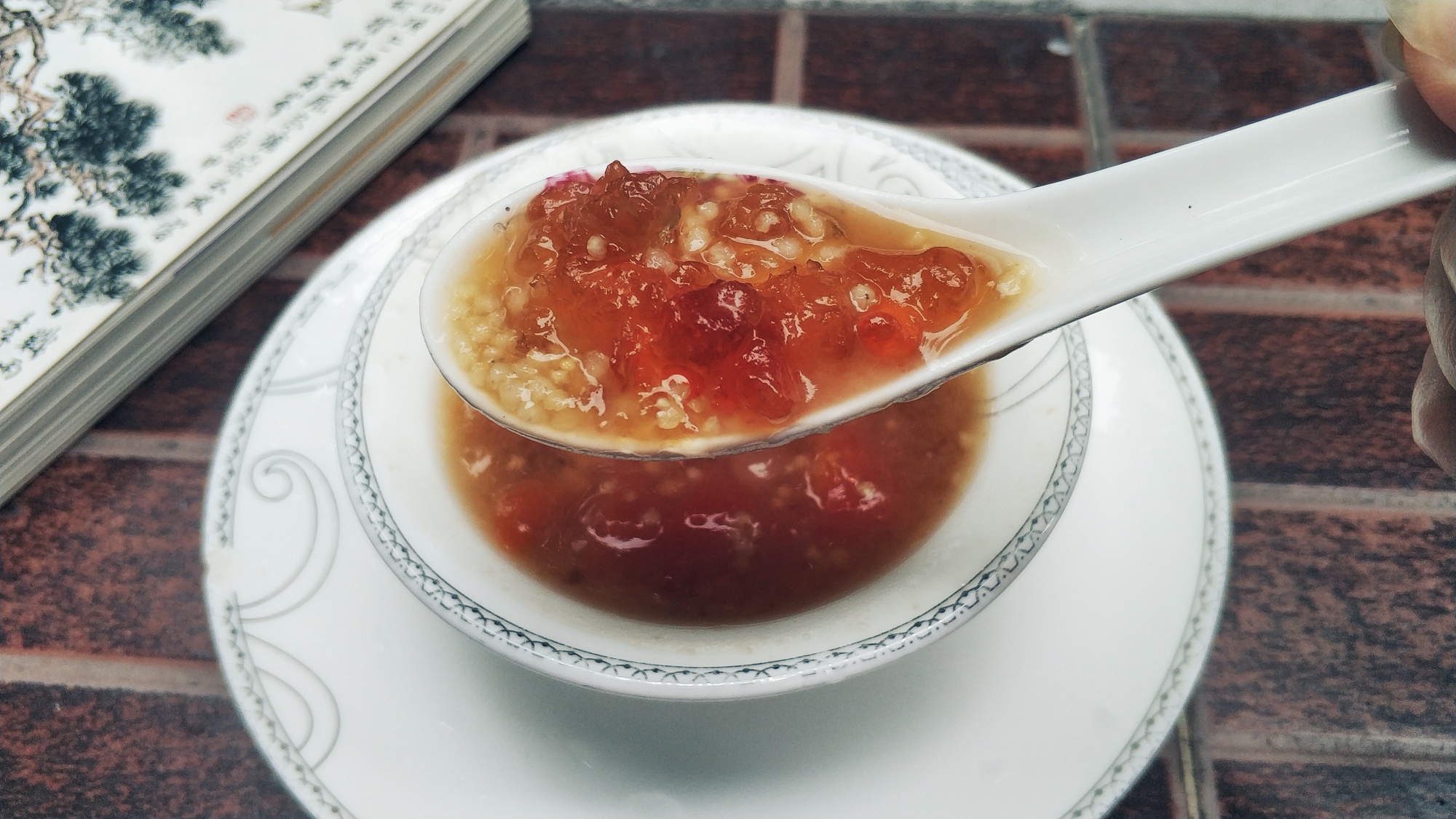 桃胶皂角米木瓜小米甜粥的做法 步骤10