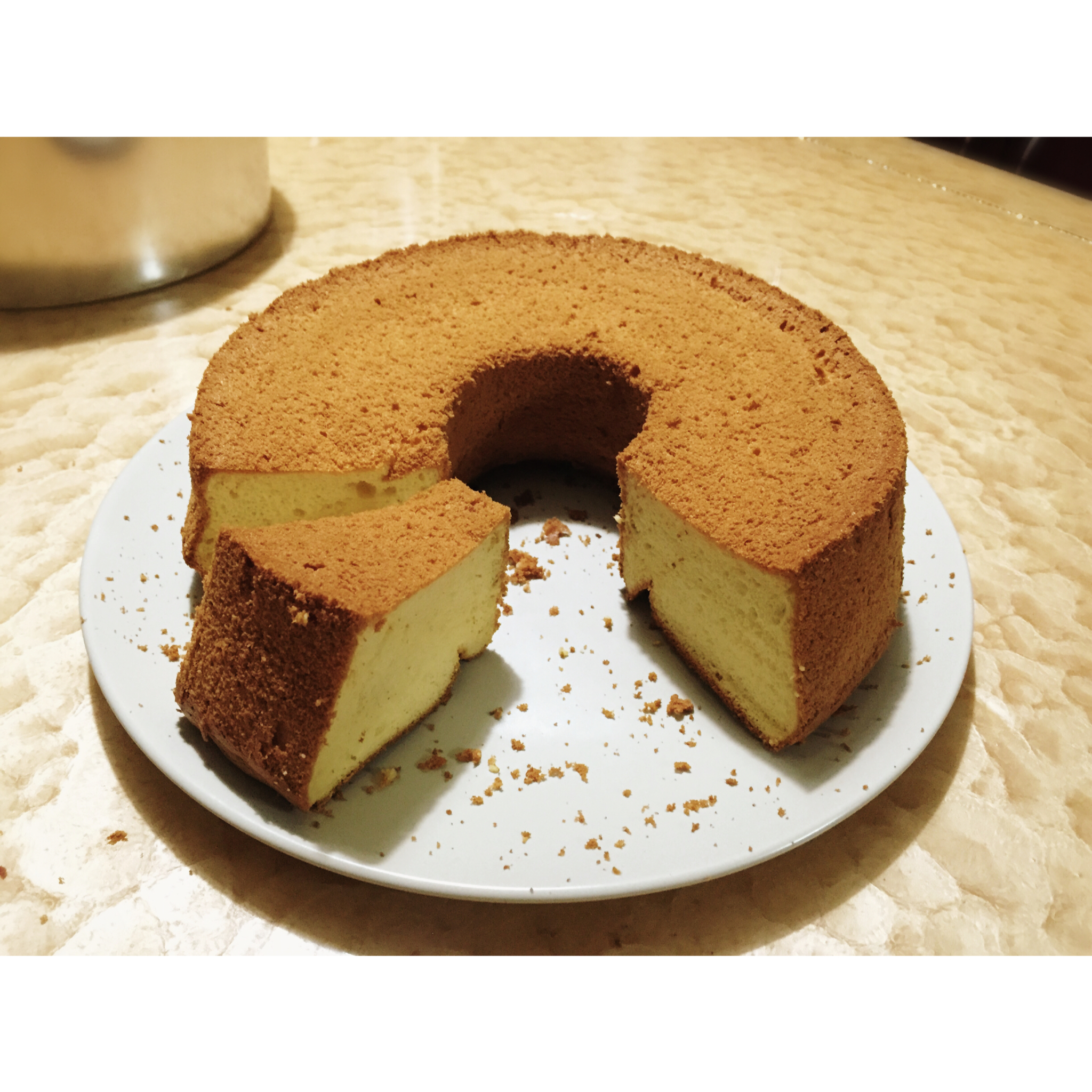 青井老师的焦糖戚风蛋糕