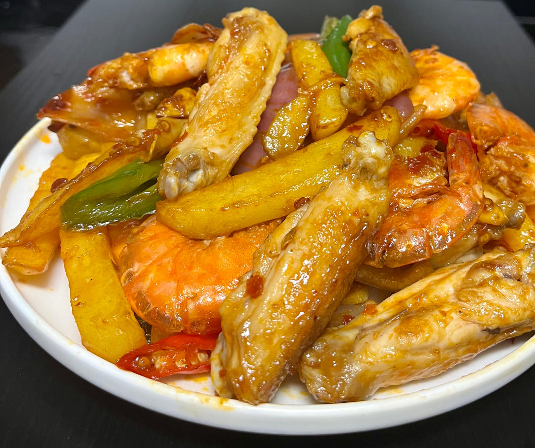 干锅鸡翅虾