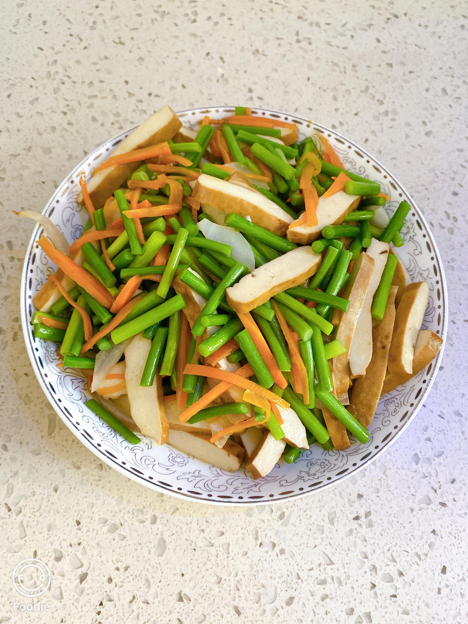 五香蒜苔炒豆干
