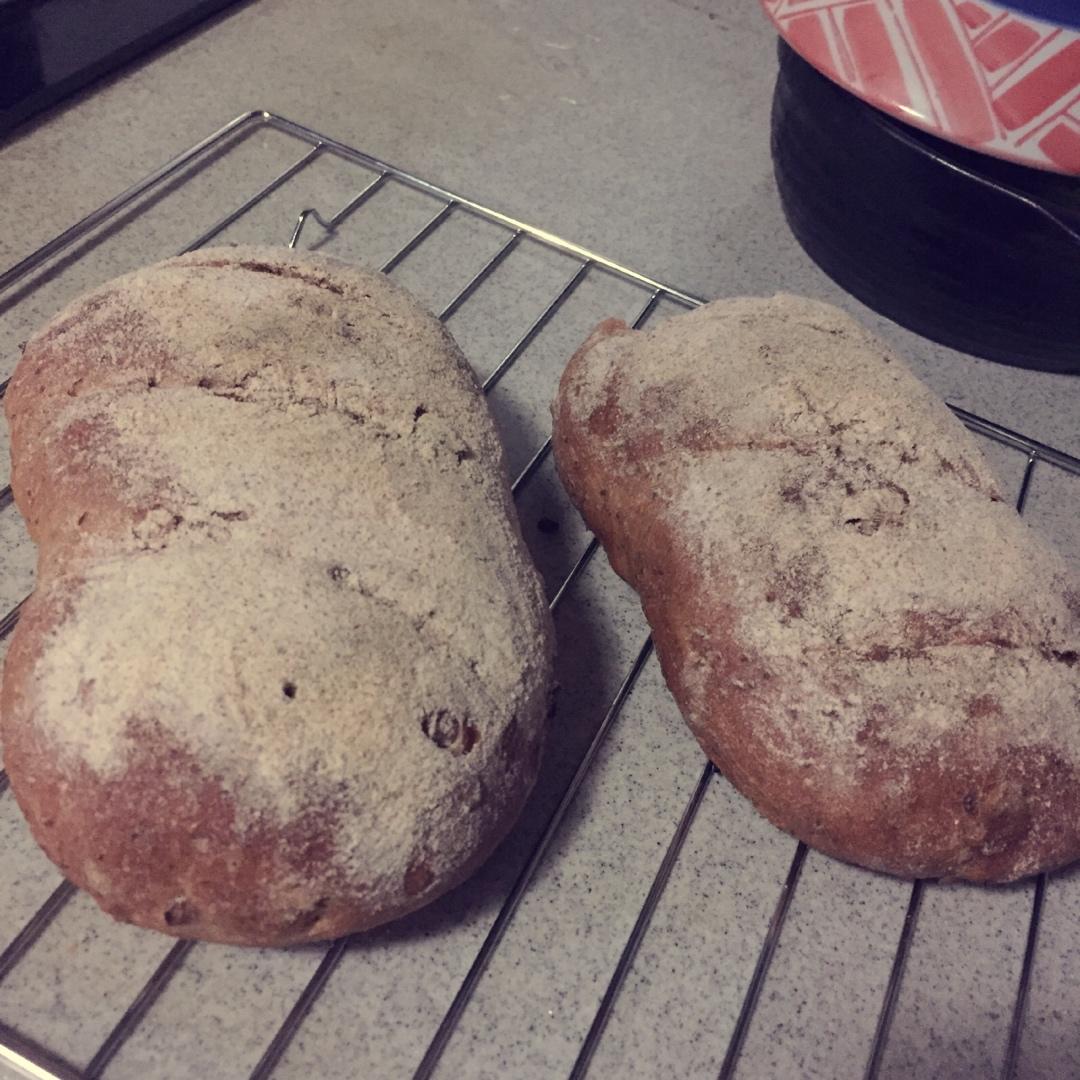 全麦核桃包～软欧包