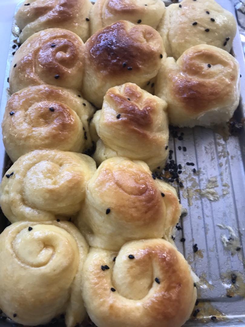 蜂蜜小面包🍞(家庭小试→小烤箱版)
