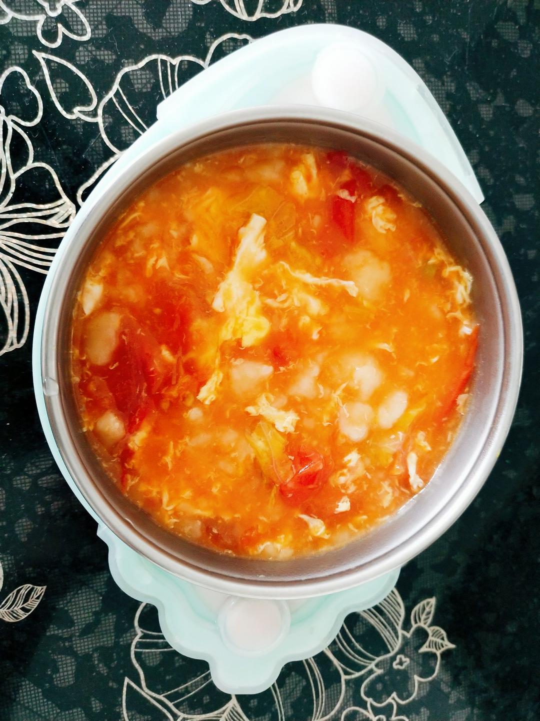 西红柿鸡蛋疙瘩汤