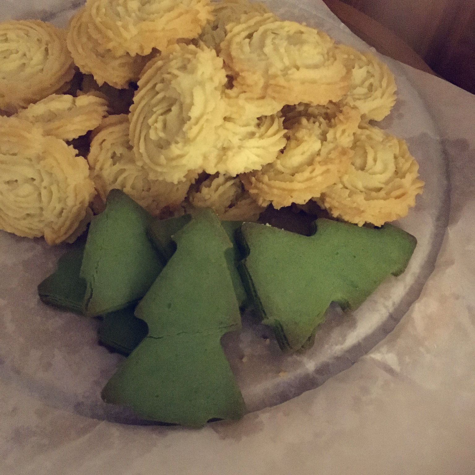 圣诞树饼干（抹茶炼乳脆饼）