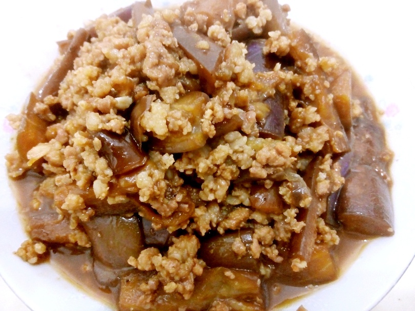 酱爆肉末茄子