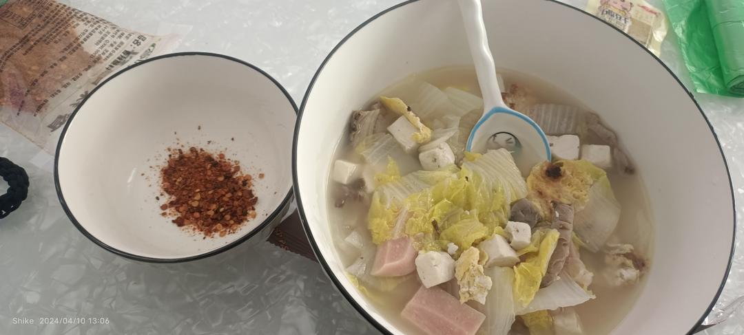 白菜三鲜汤