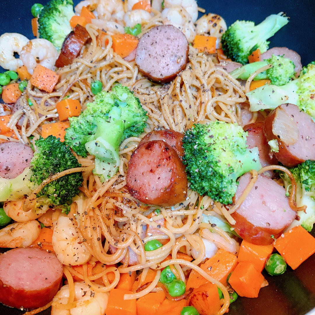 【山姆通心粉】虾仁时蔬炒意粉