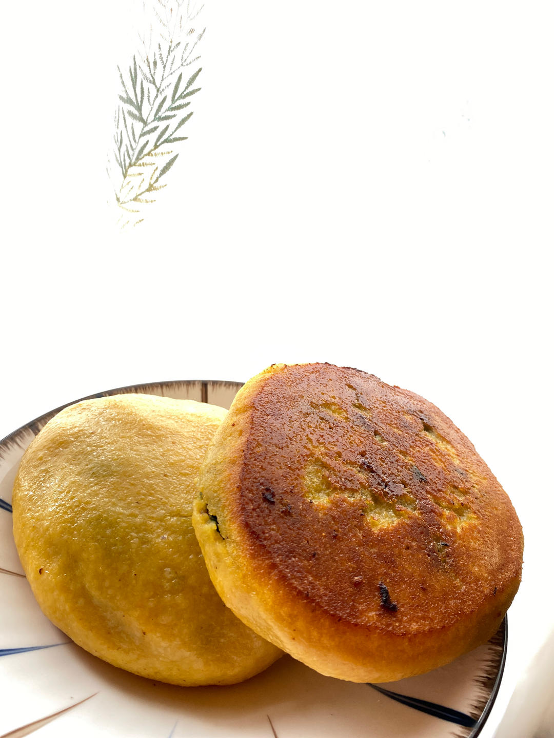 萝卜缨油滋啦菜饼子