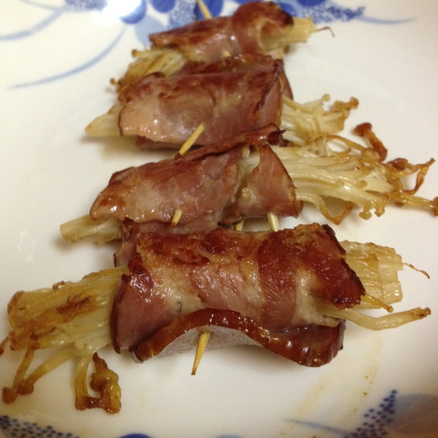 培根金针菇卷