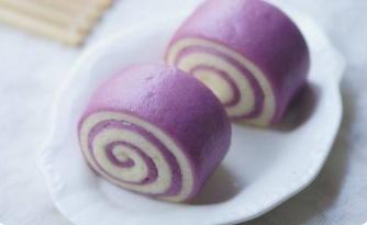 简易版紫薯双色卷