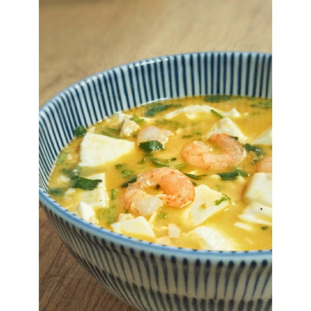 咸蛋黄虾仁豆腐