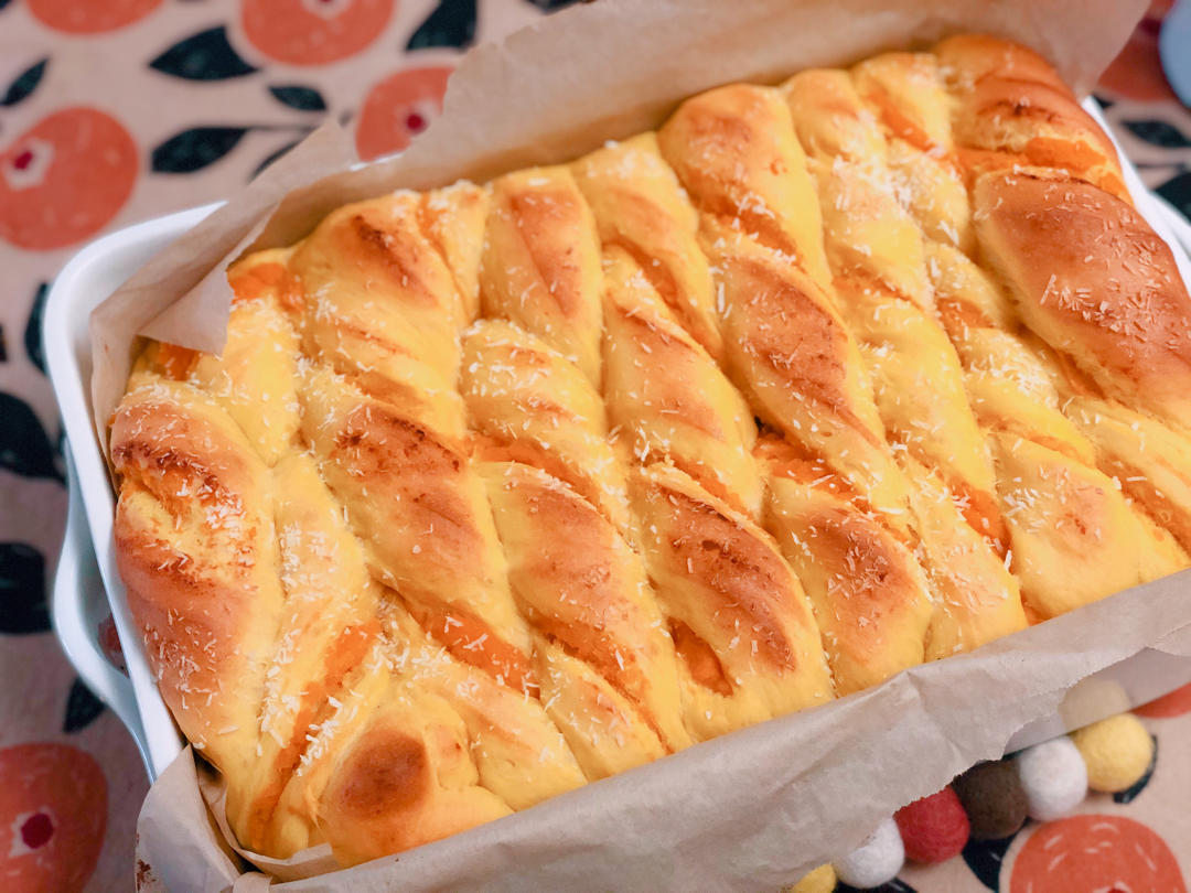 双倍南瓜🎃夹馅吐司，超软超浓郁！（波兰种）