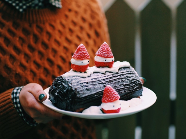 圣诞树干蛋糕（Christmas Log）