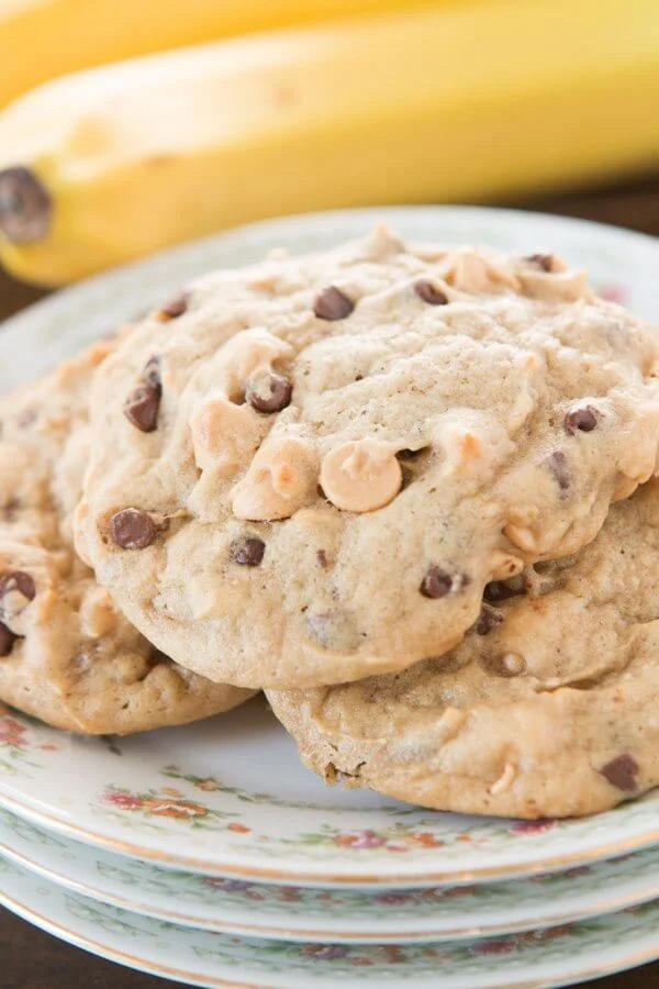 PB banana chocolate chip cookies的做法
