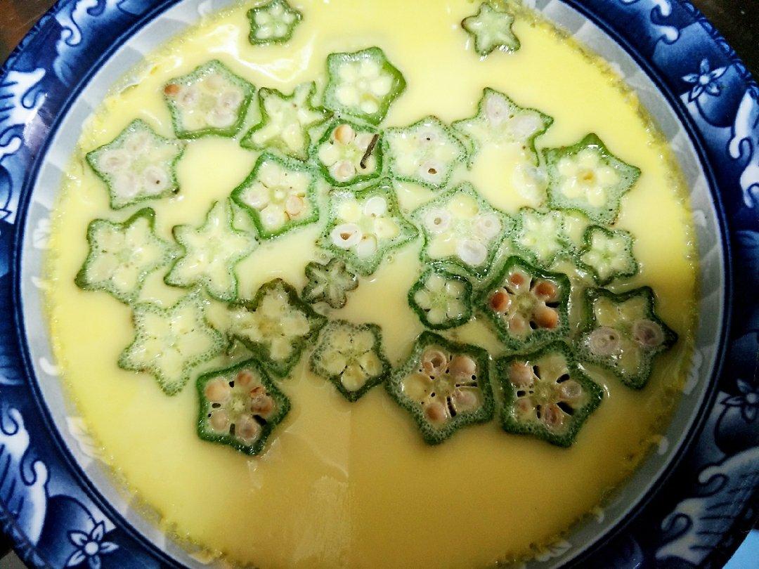 秋葵鸡蛋羹