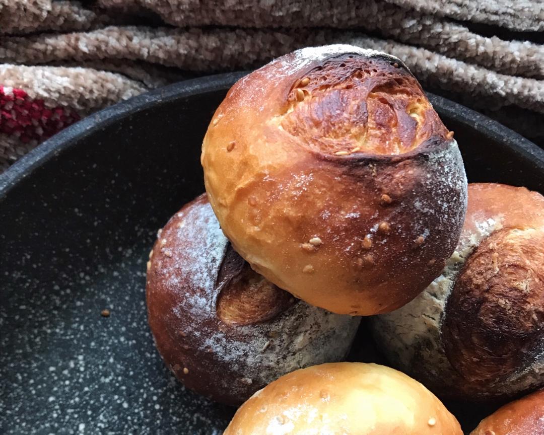 红薯黑芝麻面包球