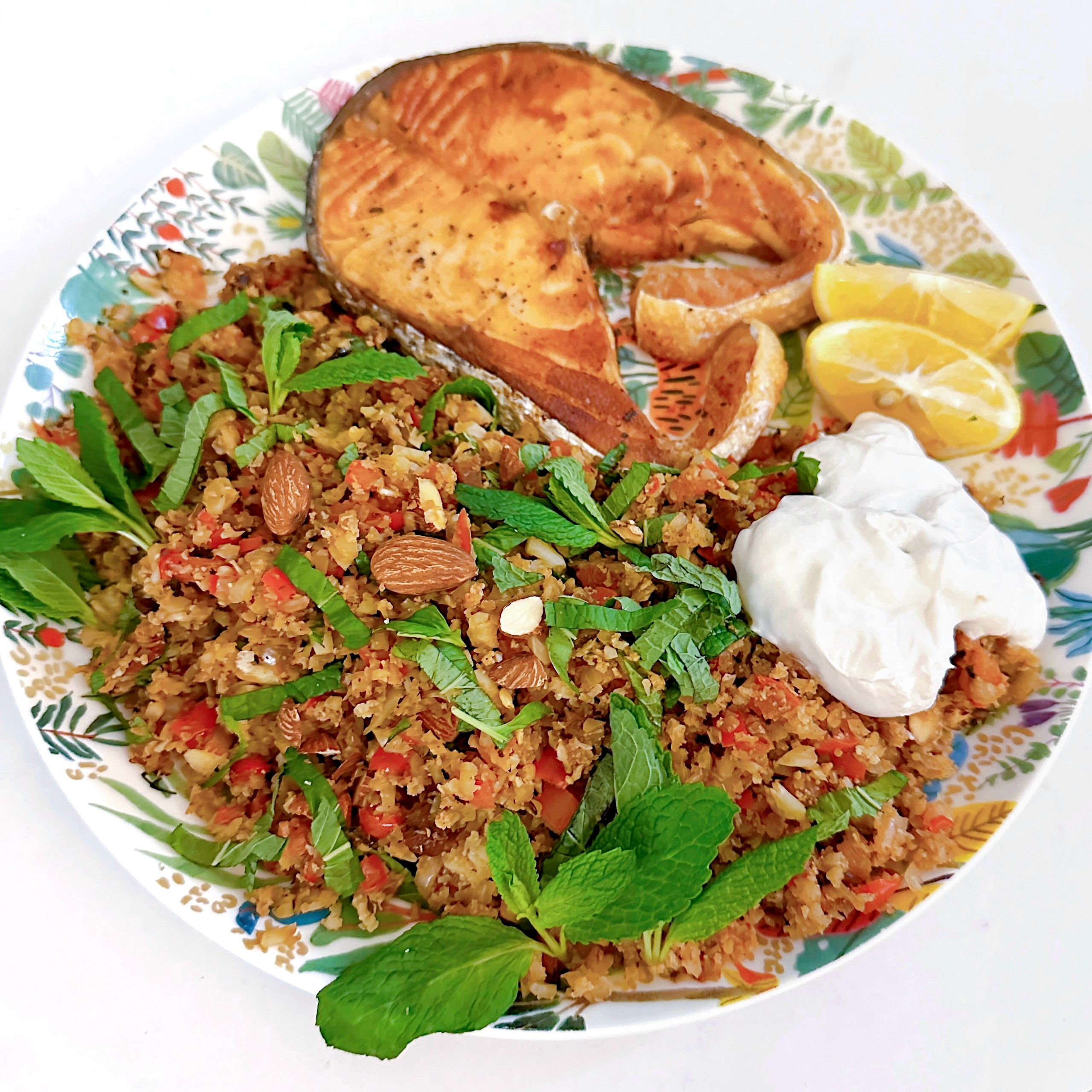 摩洛哥风烤菜花饭（ref.豆沙肉包）的做法