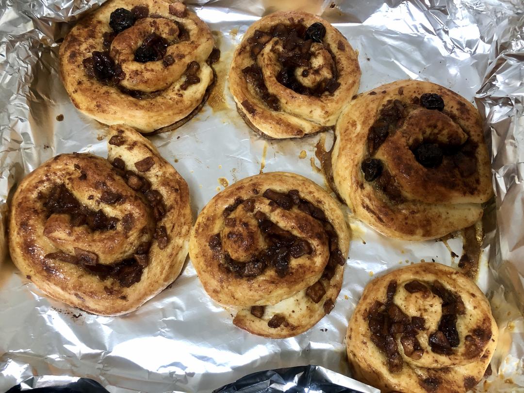 苹果肉桂卷 全手工揉面➕烤箱版本