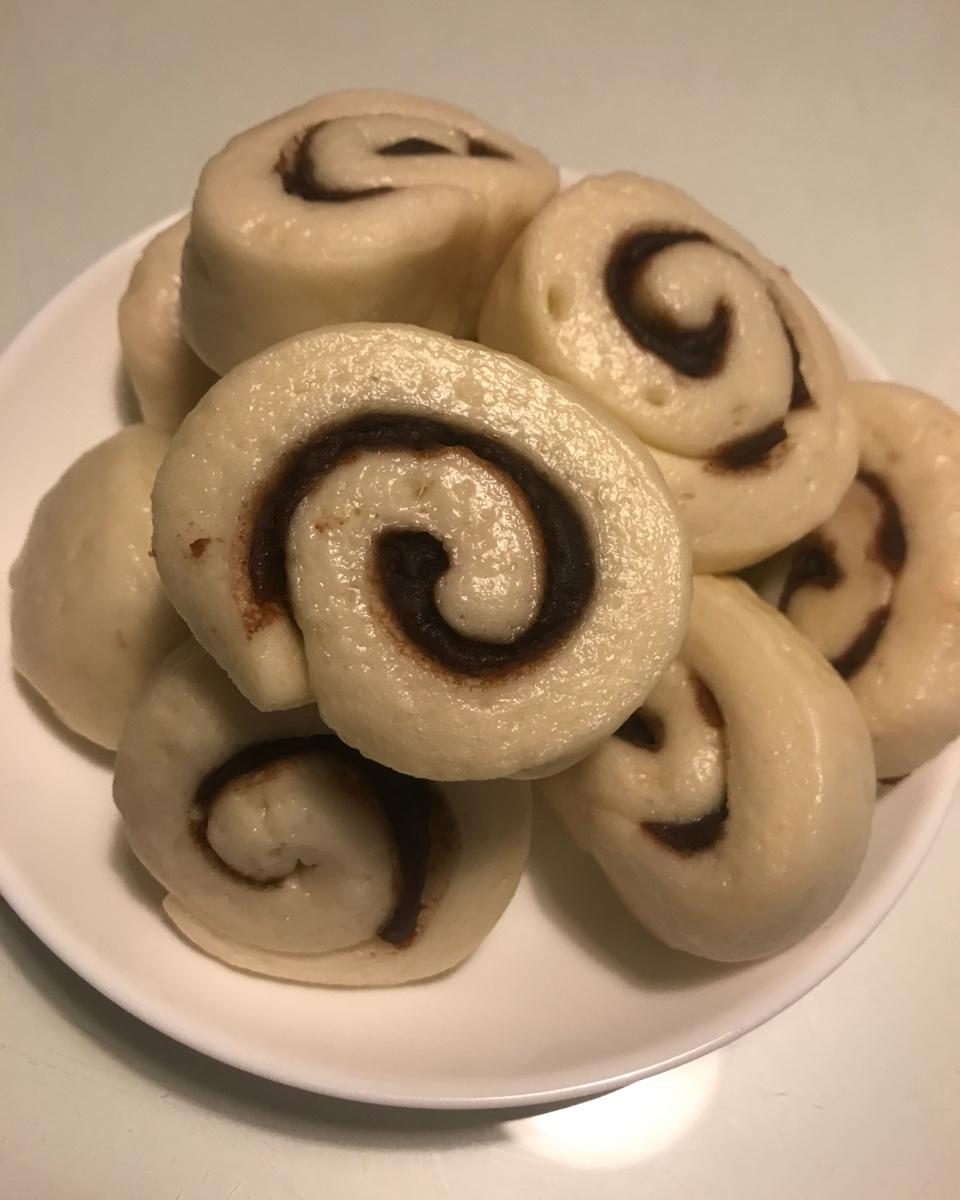 奶香豆沙卷馒头