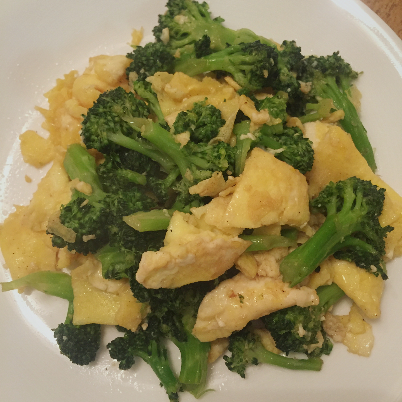 {☀快手晚餐☀}火腿肠滑蛋西兰花