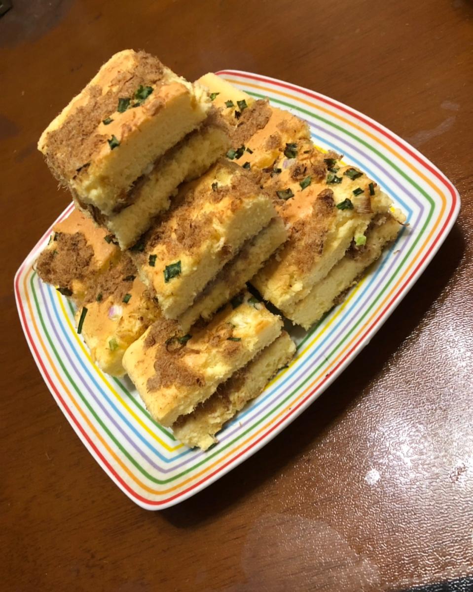 香葱肉松肥蛋糕卷～