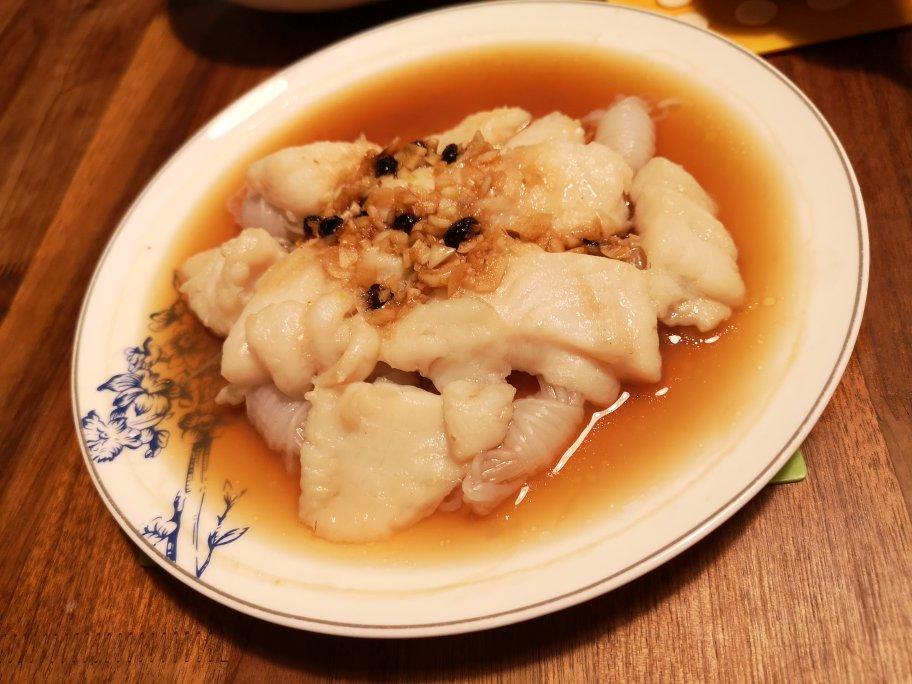 蒜蓉龙利鱼魔芋结（减肥晚餐）