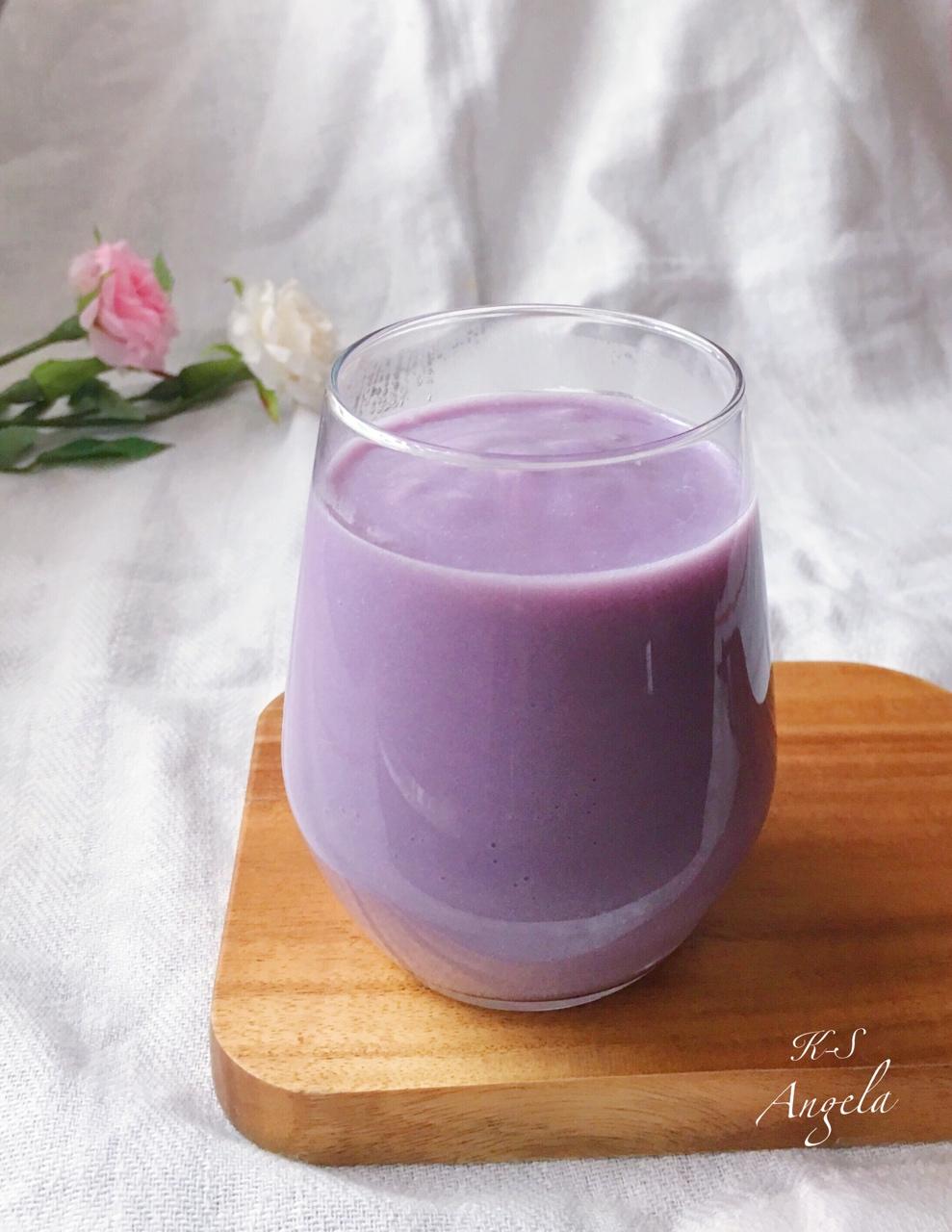 k-s_angela做的紫薯牛奶饮