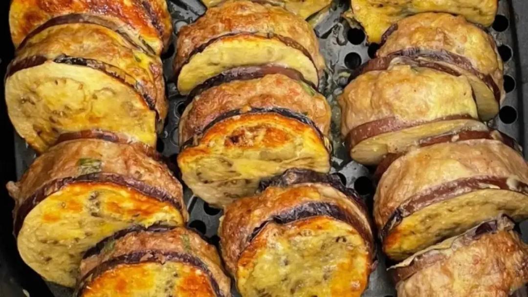 空气炸锅烤茄盒的做法