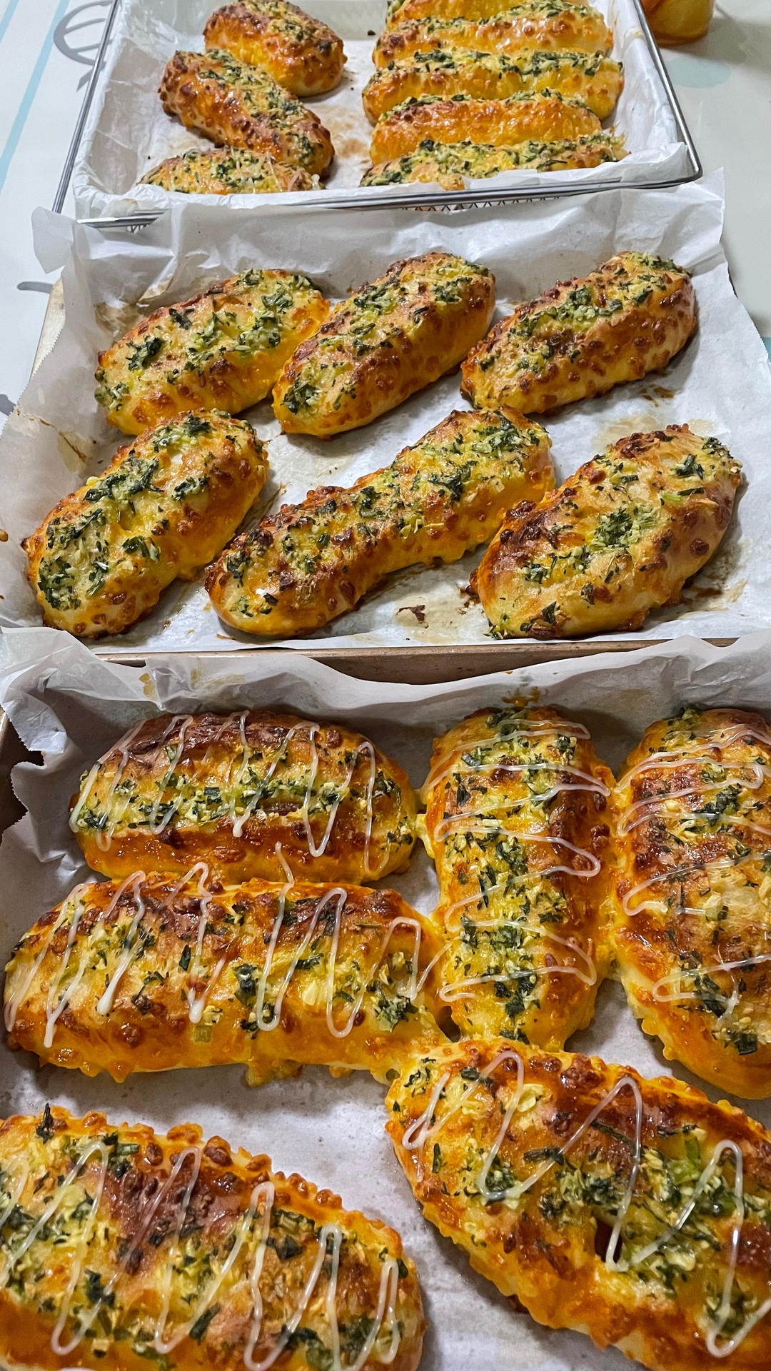 黄金芝士蒜香法式软面包｜芝香浓郁