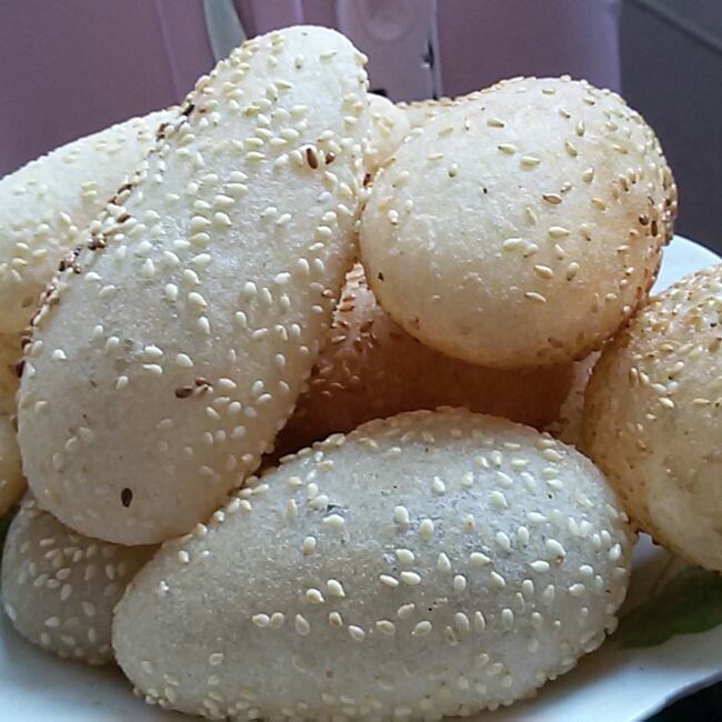 伊简丶做的糯米空心糍粑