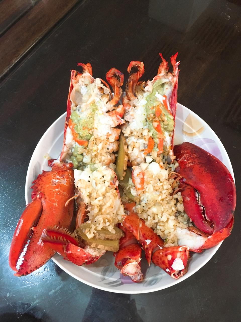 芝麻芝麻开做的蒜蓉蒸龙虾