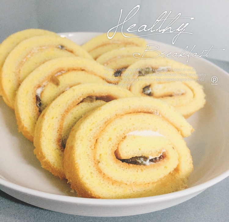 肉松戚风蛋糕卷