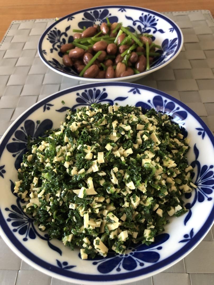荠菜拌豆腐干