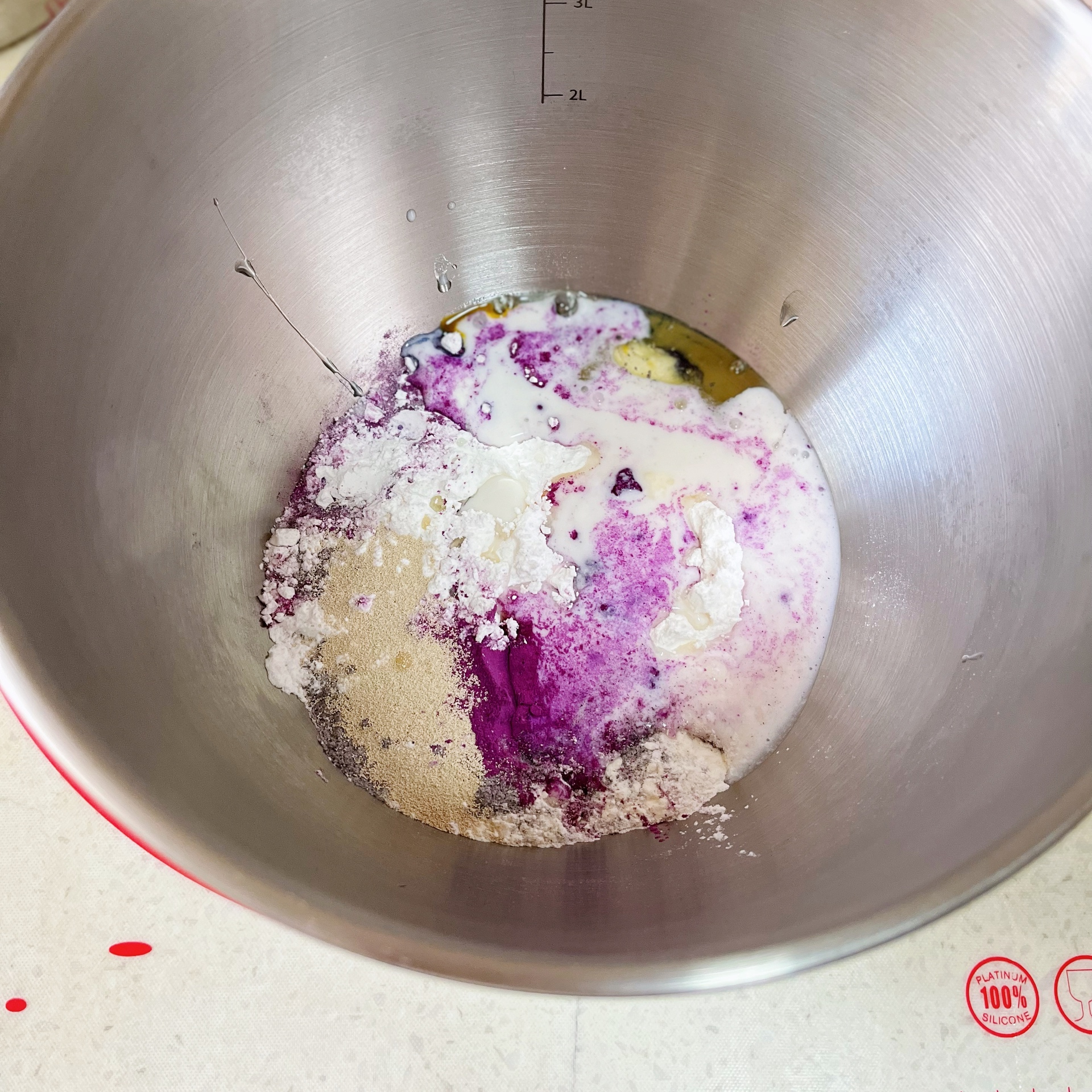 椰香紫米吐司（无蔗糖）的做法 步骤3