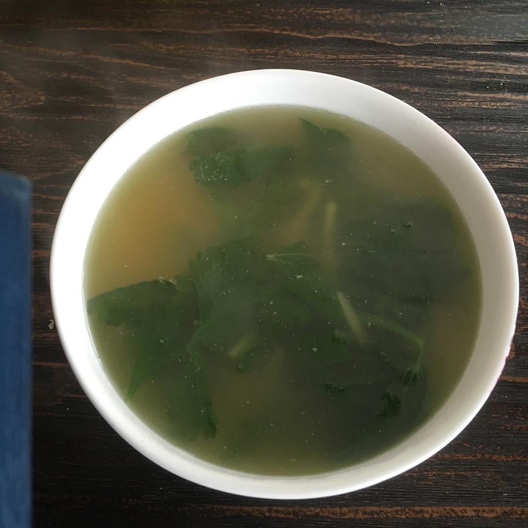 土豆丝芹菜叶汤
