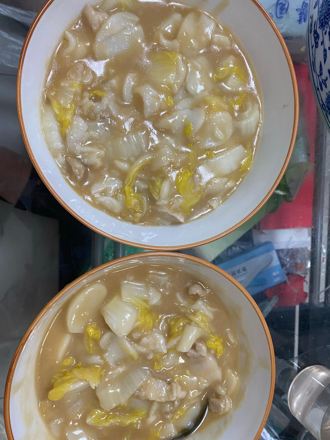 肉丝白菜炒年糕