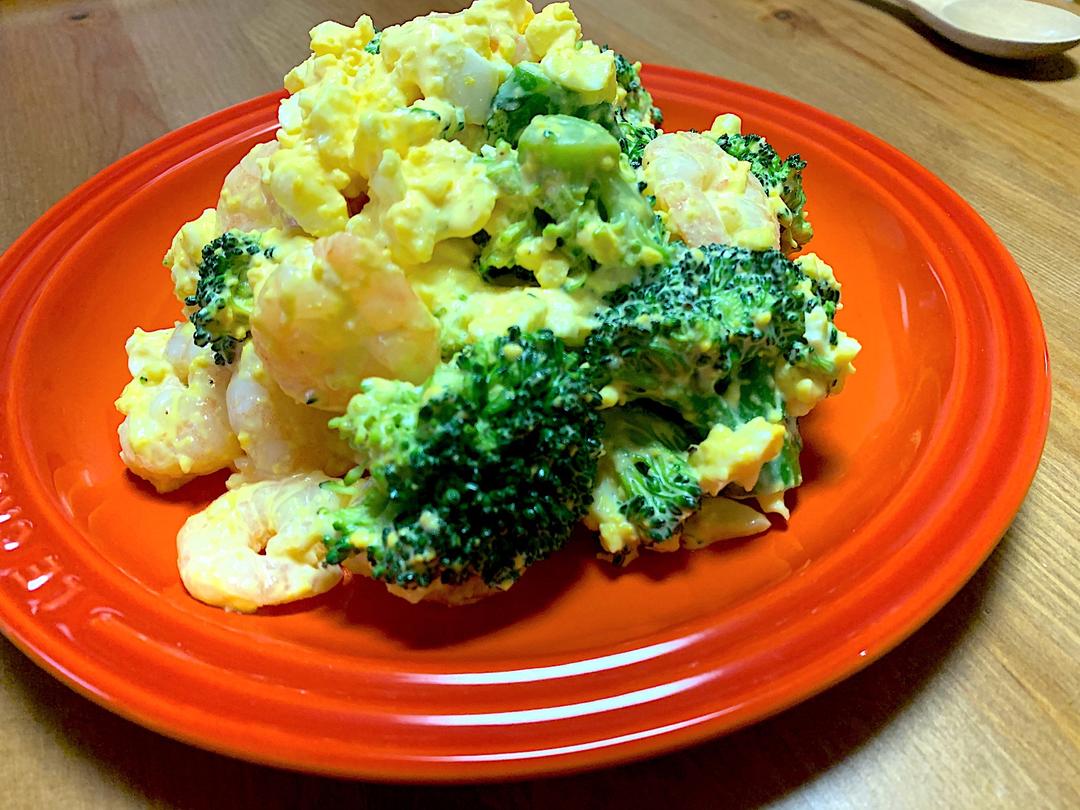 虾仁西兰花沙拉