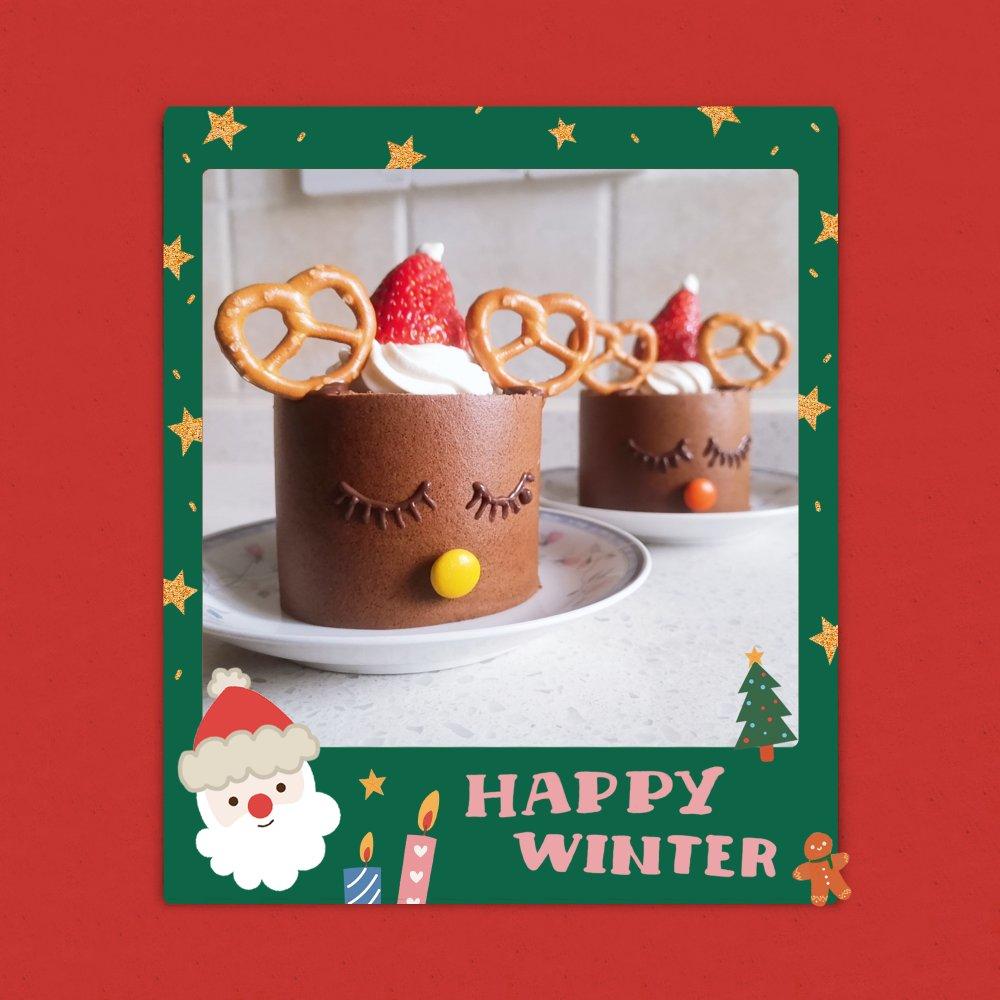 圣诞麋鹿蛋糕卷